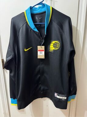 Nike Black Pacers Jacket with Yellow & Blue Accents